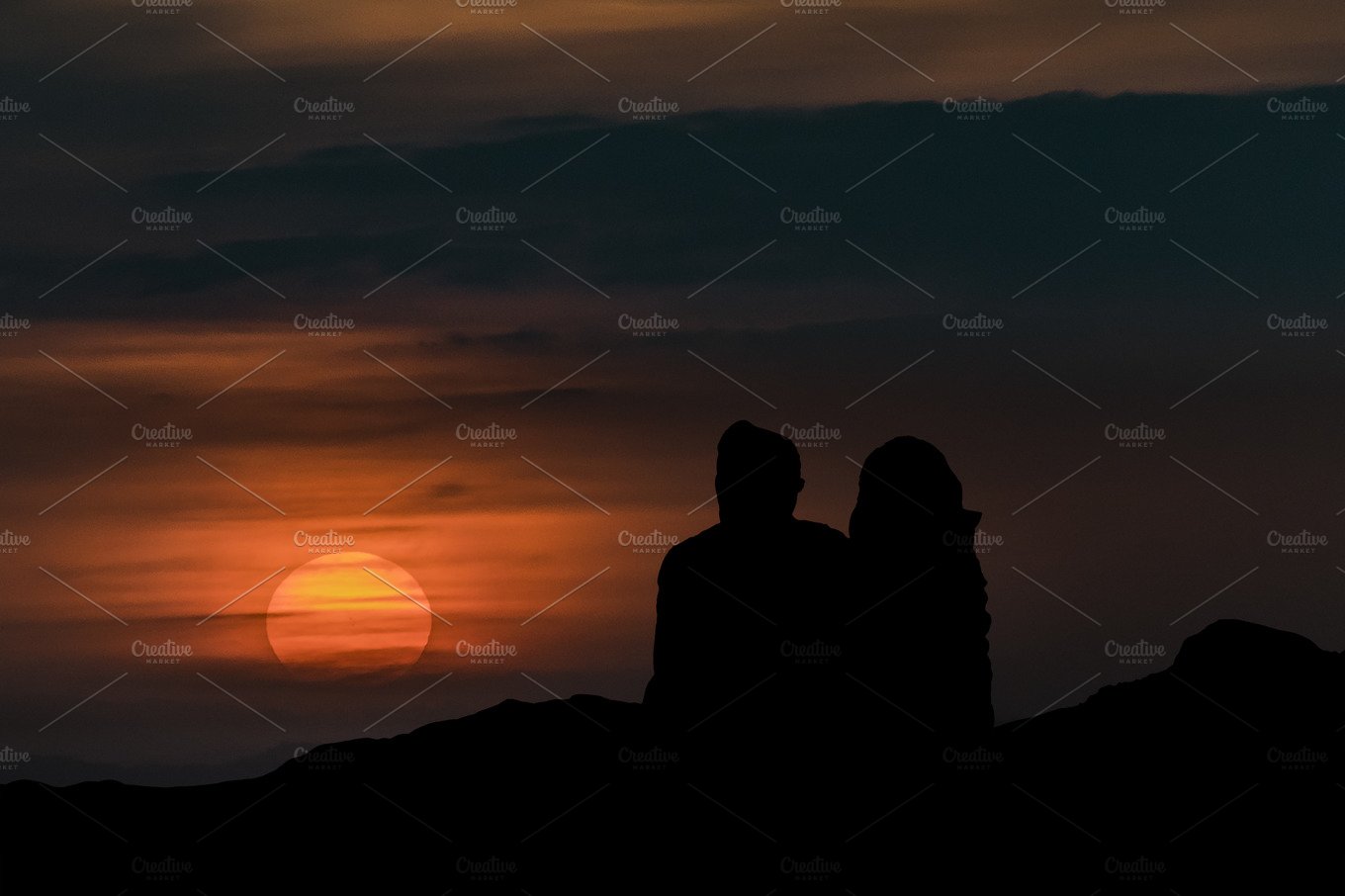 Couple Silhouette Watching the View cover image.