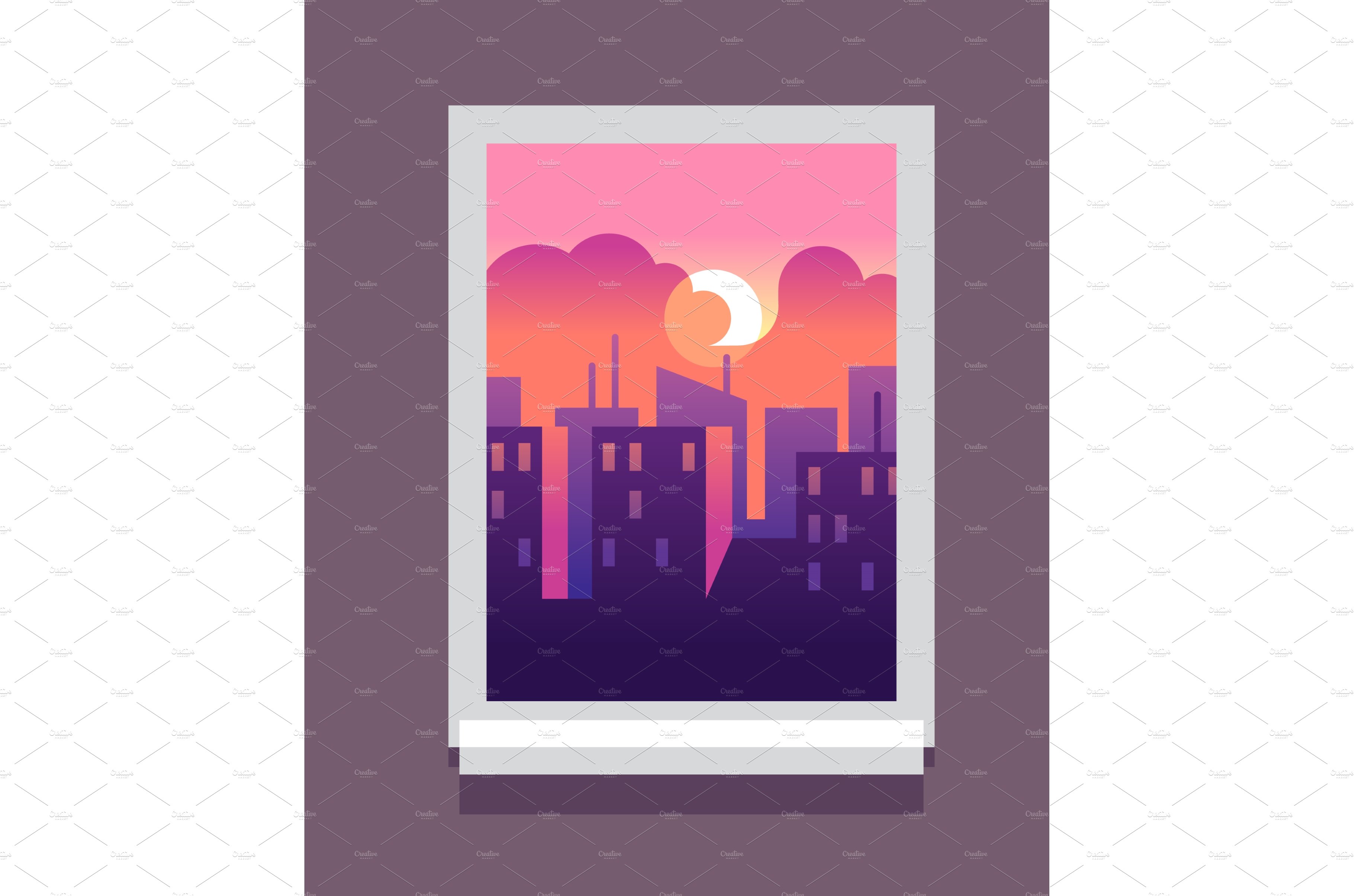 Sunset cityscape from apartment view cover image.