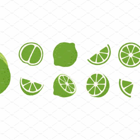 Green limes, sour lime isolated cover image.