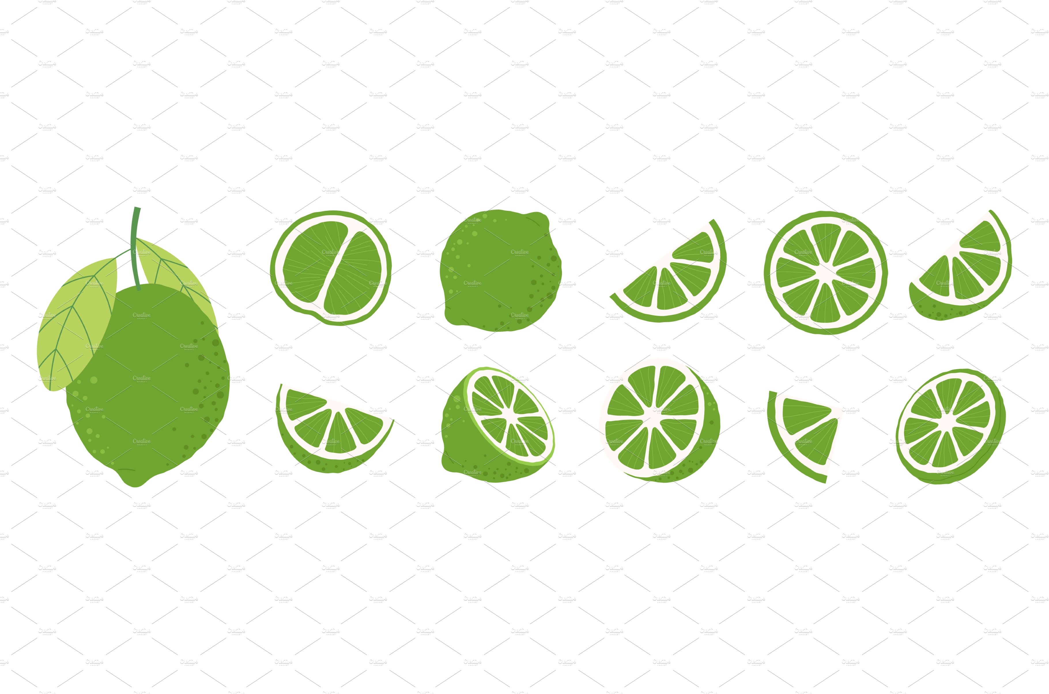 Green limes, sour lime isolated cover image.
