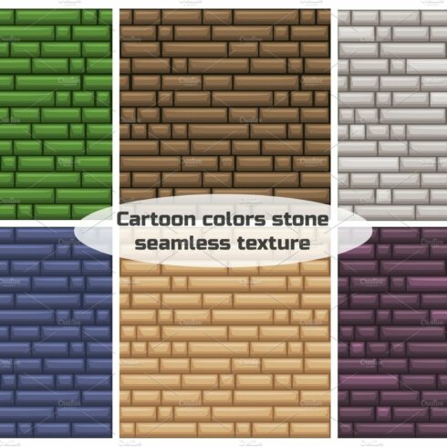 seamless texture different color stone wall cover image.