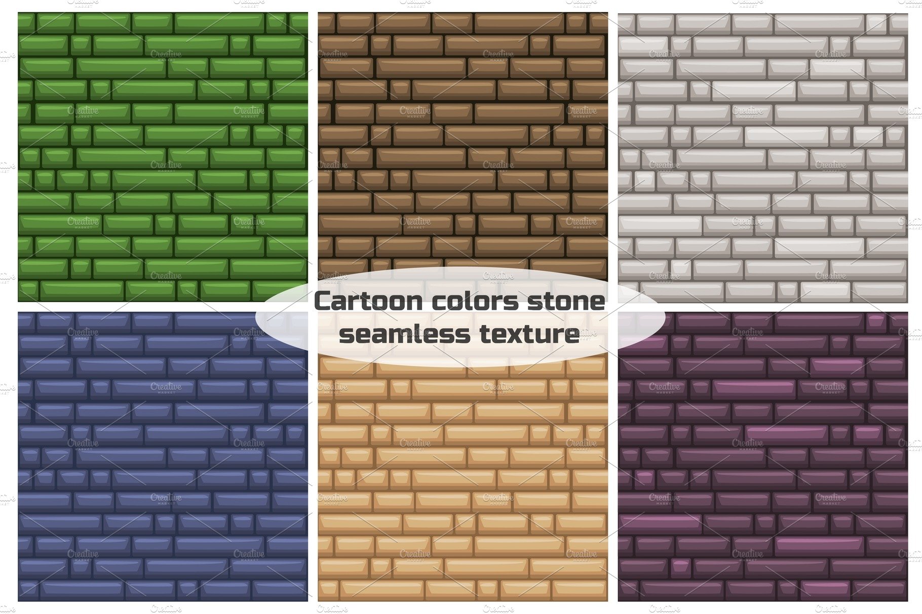 seamless texture different color stone wall cover image.