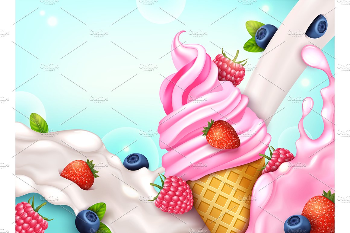 Forest Berries Mix Icecream Ads preview image.