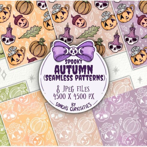 Spooky Autumn seamless pattern pack cover image.