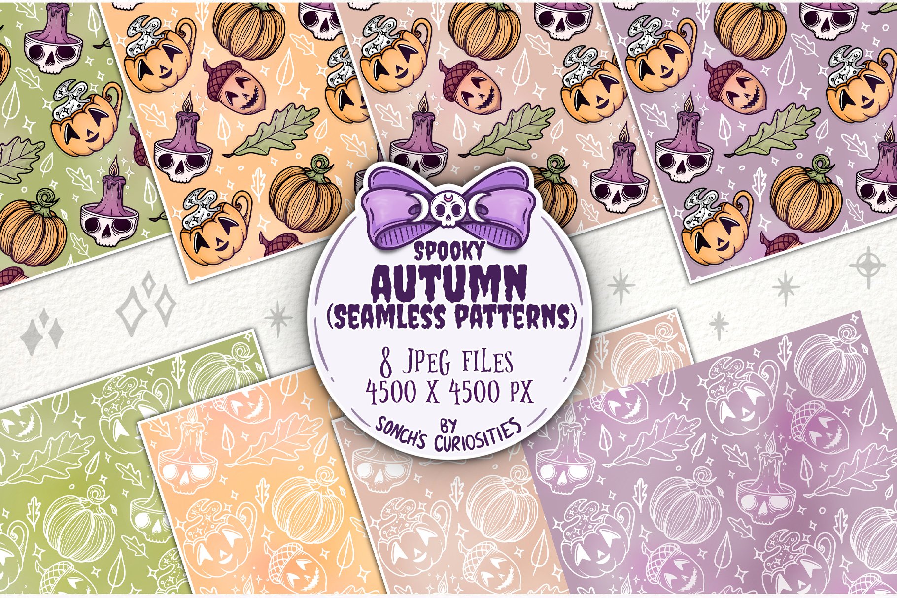 Spooky Autumn seamless pattern pack cover image.