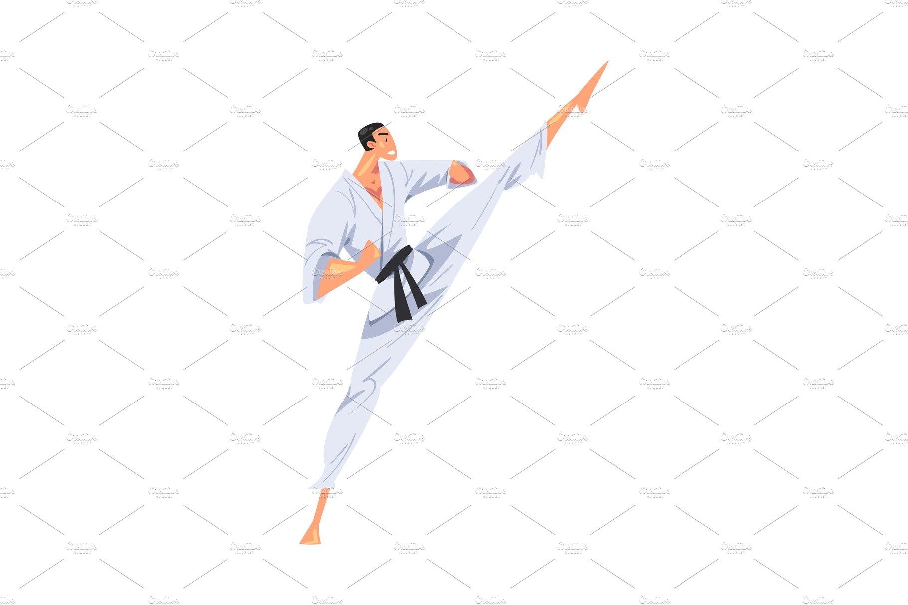 Man Karateka Doing High Leg Kick cover image.