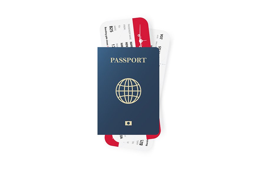 Passports and boarding pass tickets. preview image.