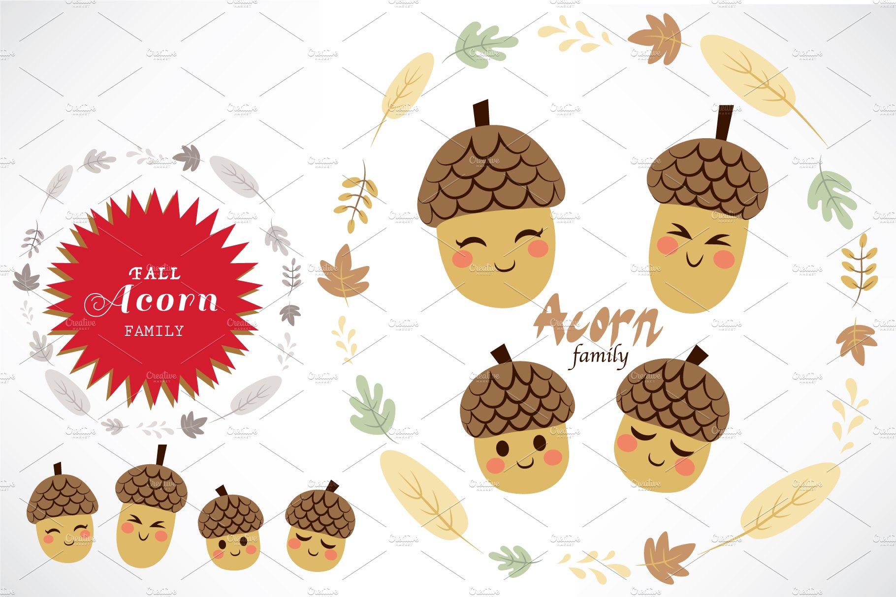 Fall Acorn Family cover image.