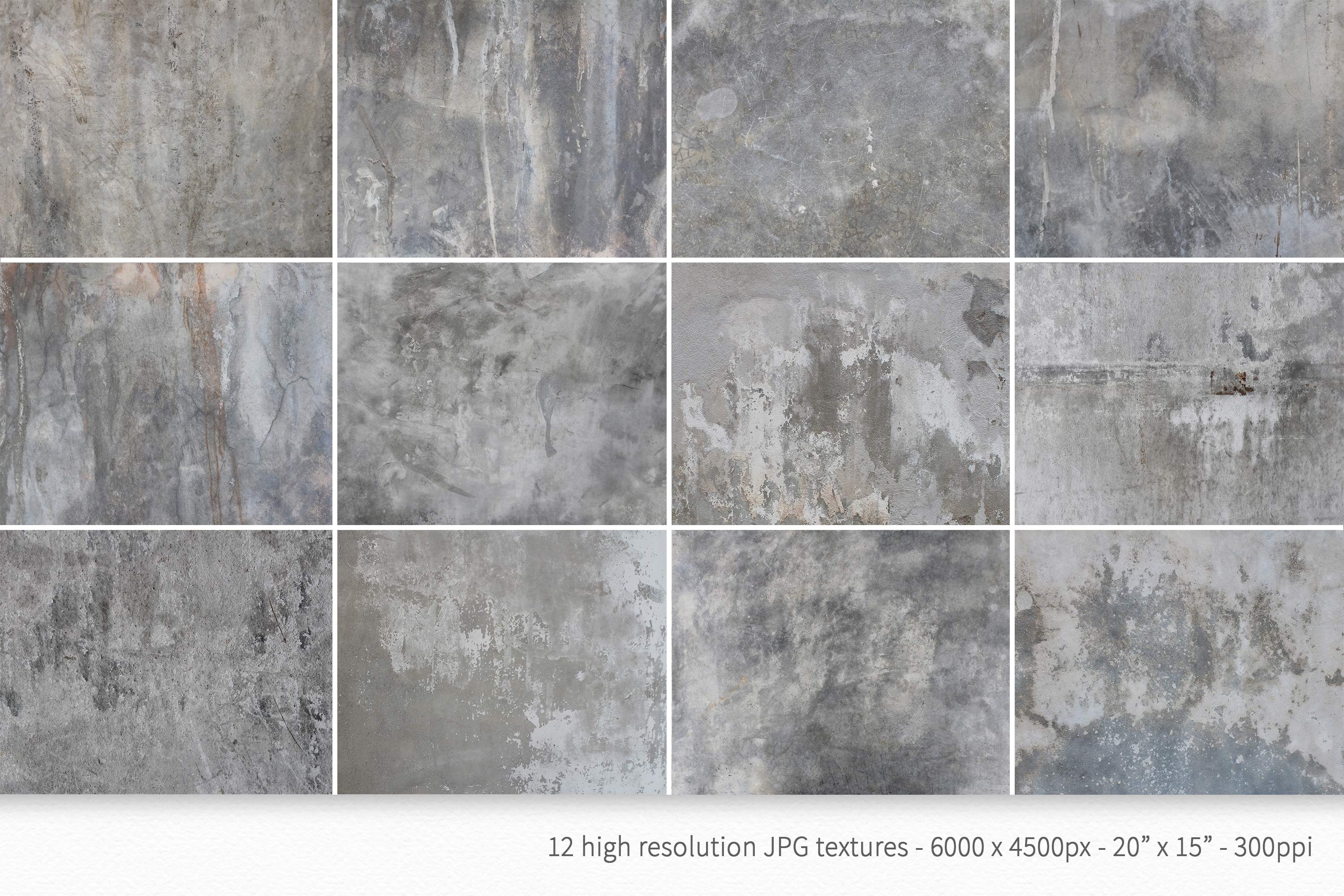 Grungy Concrete Textures preview image.