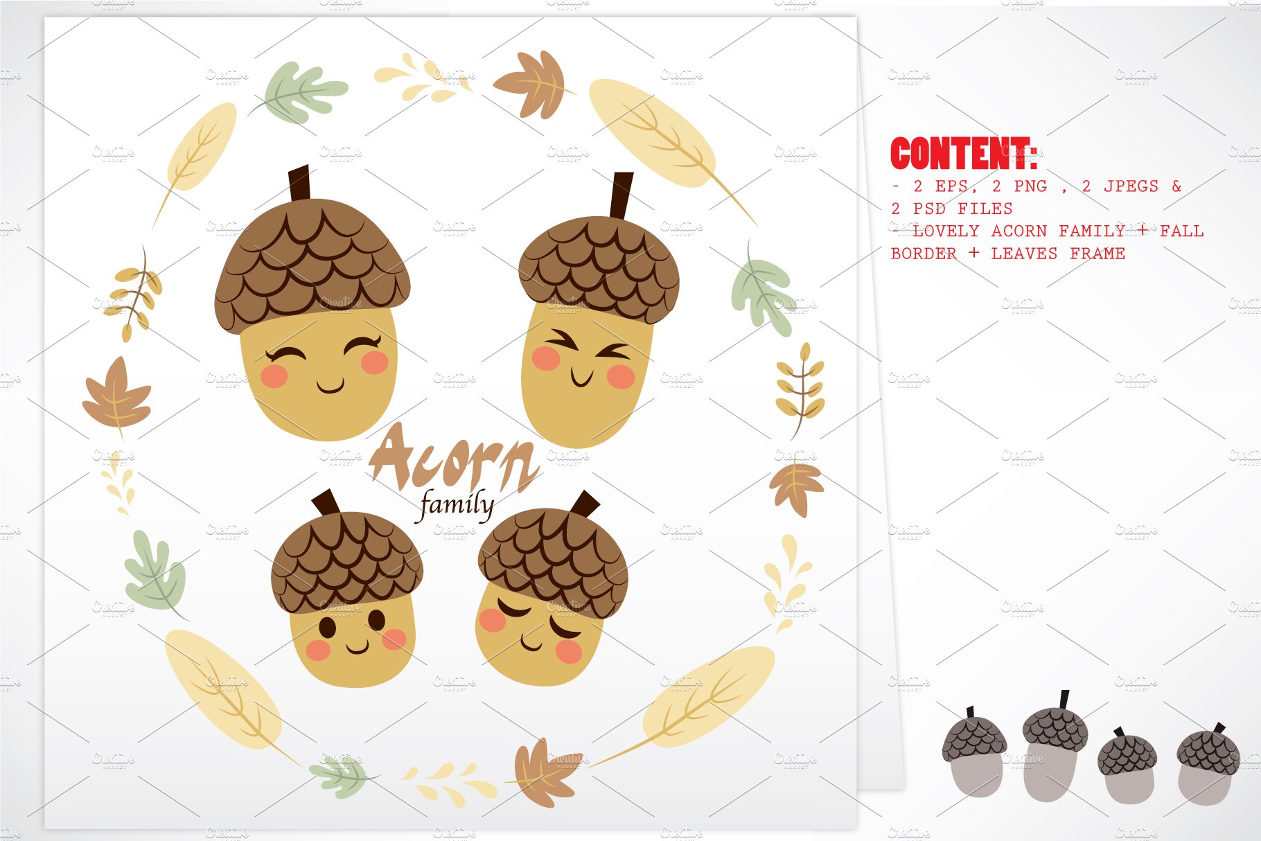 Fall Acorn Family preview image.