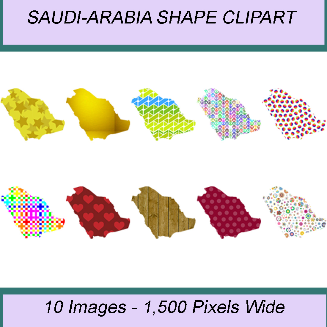SAUDI-ARABIA SHAPE CLIPART ICONS cover image.