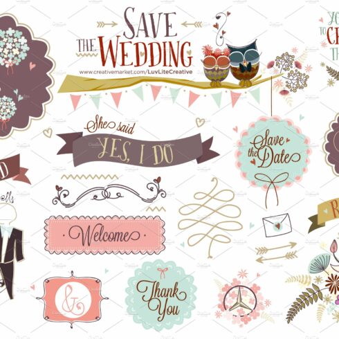 Save the Wedding ~ Hand-drawn Vector cover image.