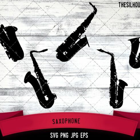 Saxophone Silhouette Vector cover image.