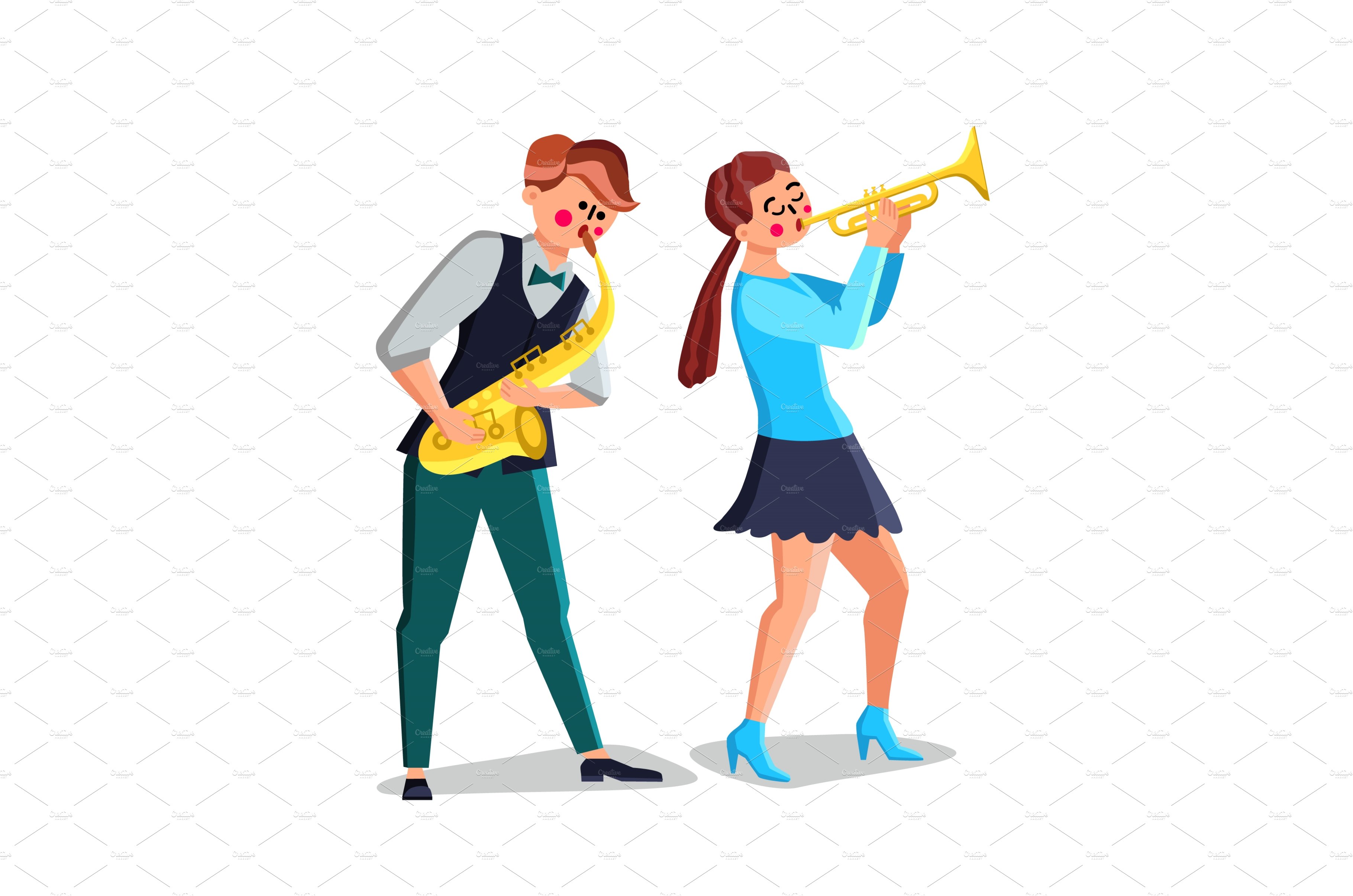 Musicians Playing on Saxophone And cover image.