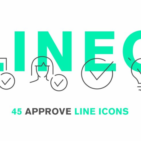 LINEO - 45 APPROVE ICONS cover image.