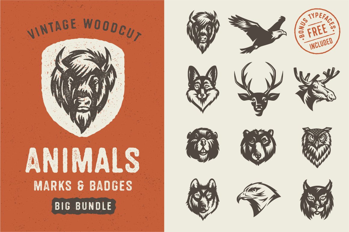 Animals Marks & Badges Bundle cover image.