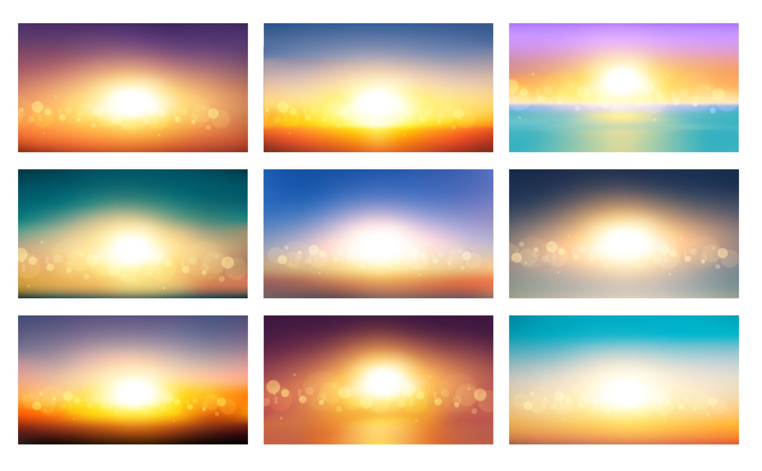 9 Realistic Vector Sunset cover image.