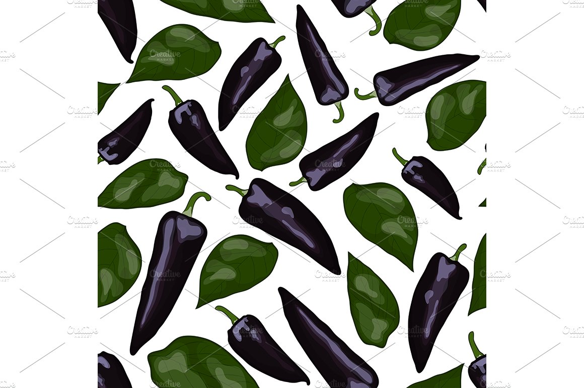 5 Fruits & Vegetables Patterns preview image.