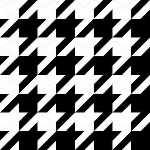 Houndstooth seamless pattern. Black cover image.