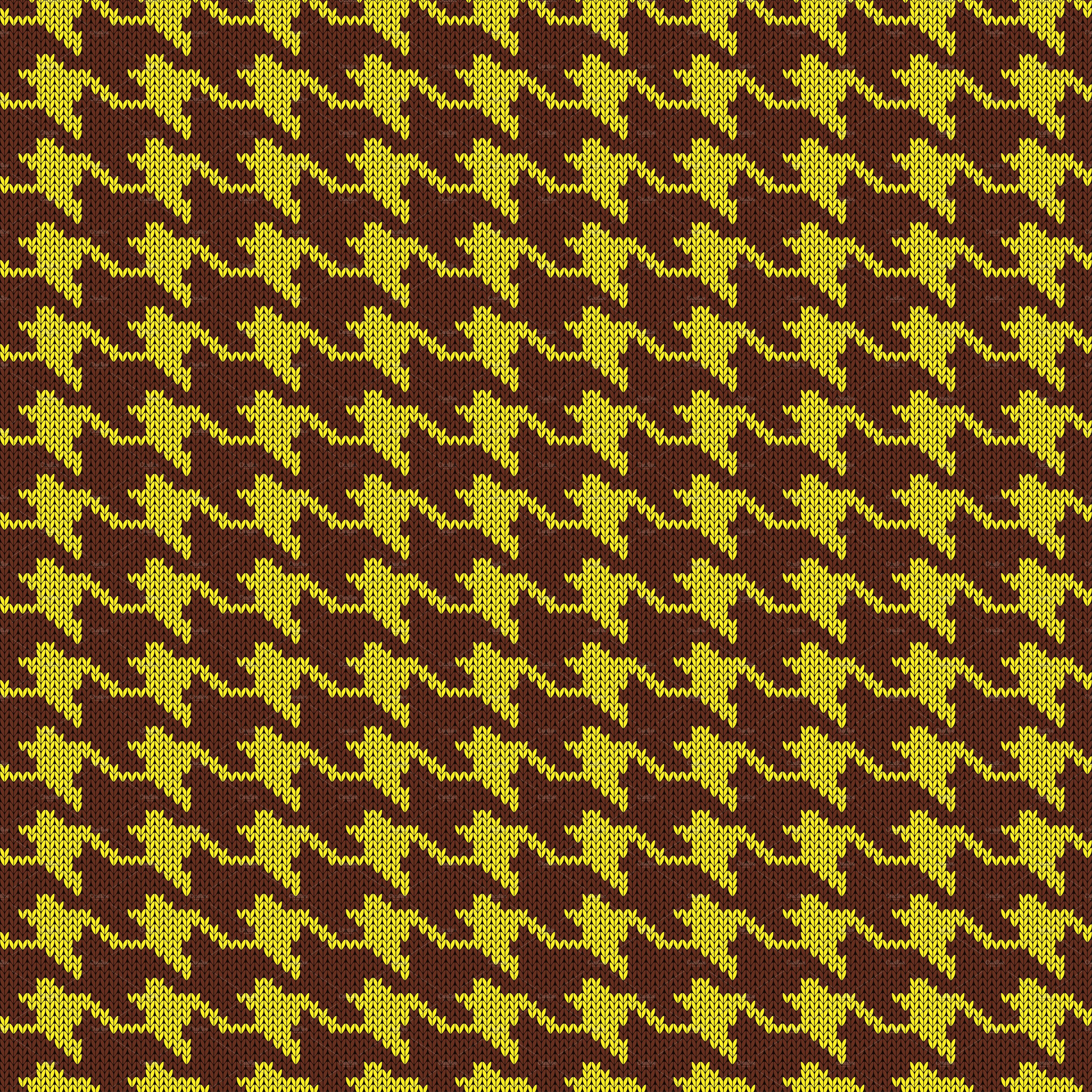 Seamless knitted pattern Houndstooth cover image.