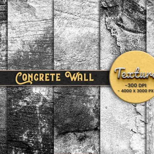 Concrete wall texture background set cover image.