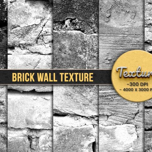 Dark Brick wall texture background cover image.