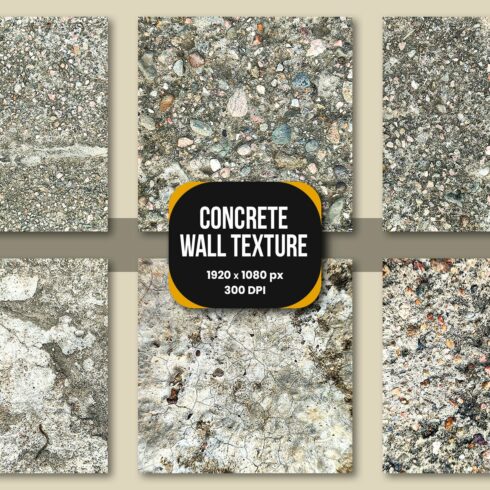 Concrete wall texture background set cover image.