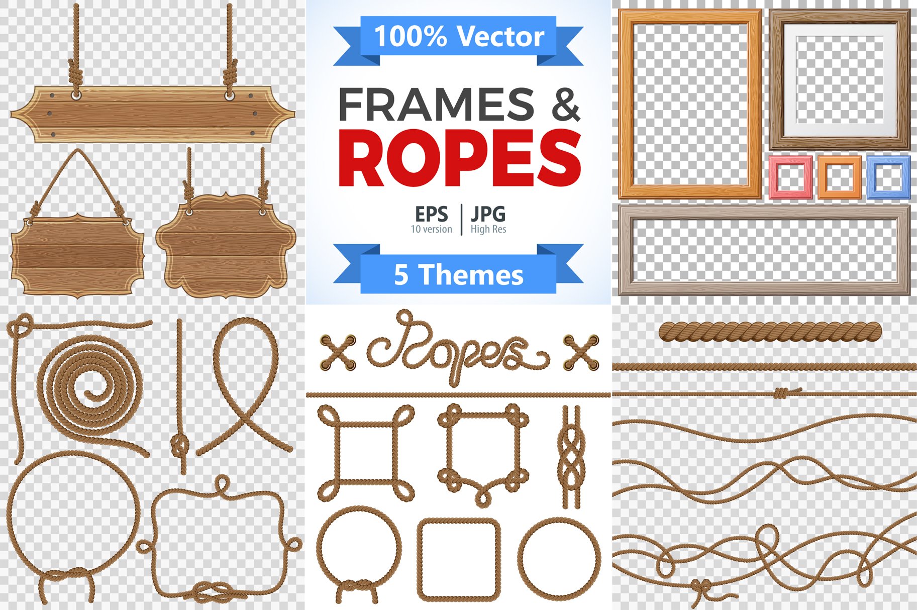Collect Wooden Frames, Ropes, Knots cover image.