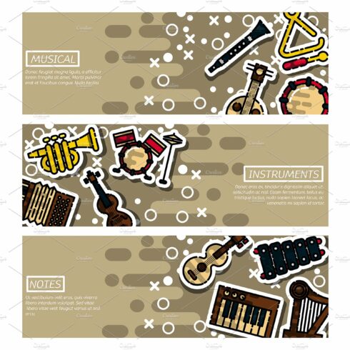 Banners musical instruments cover image.