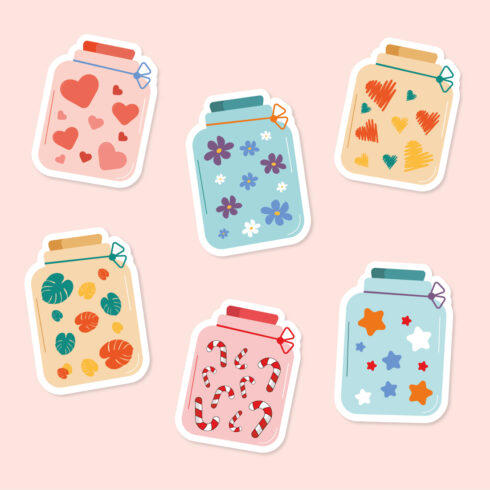 Make your day with jar of hearts or candies)) cover image.