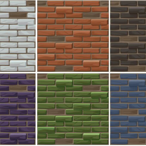 Set Brick wall texture seamless cover image.