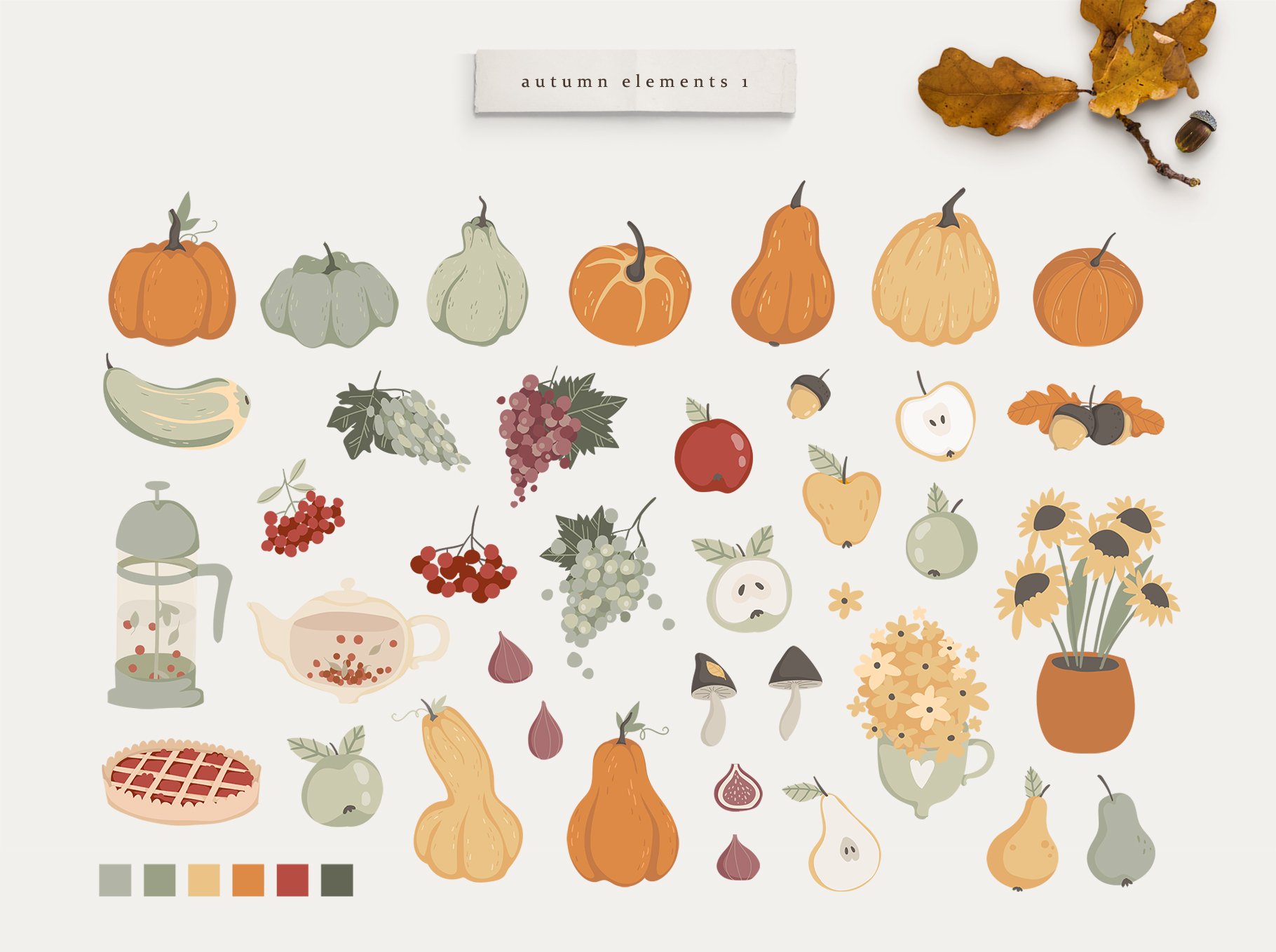 Autumn cozy collection: card creator preview image.