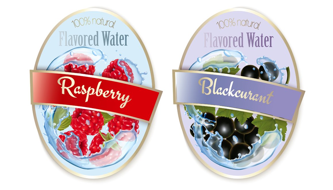 Set of labels with fruit and berries cover image.