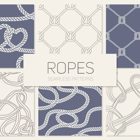Ropes. Seamless Patterns Set cover image.