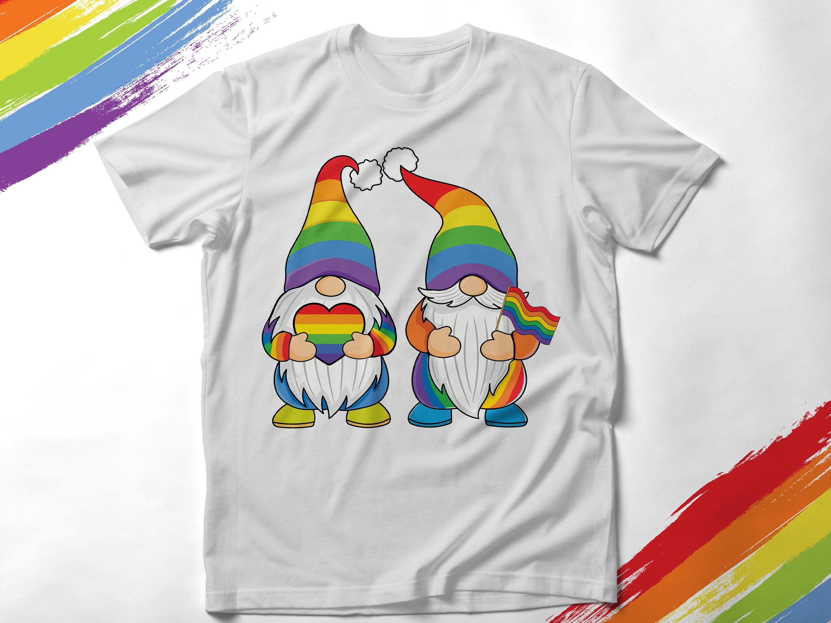 Gay Pride LGBT Gnome Illustrations preview image.