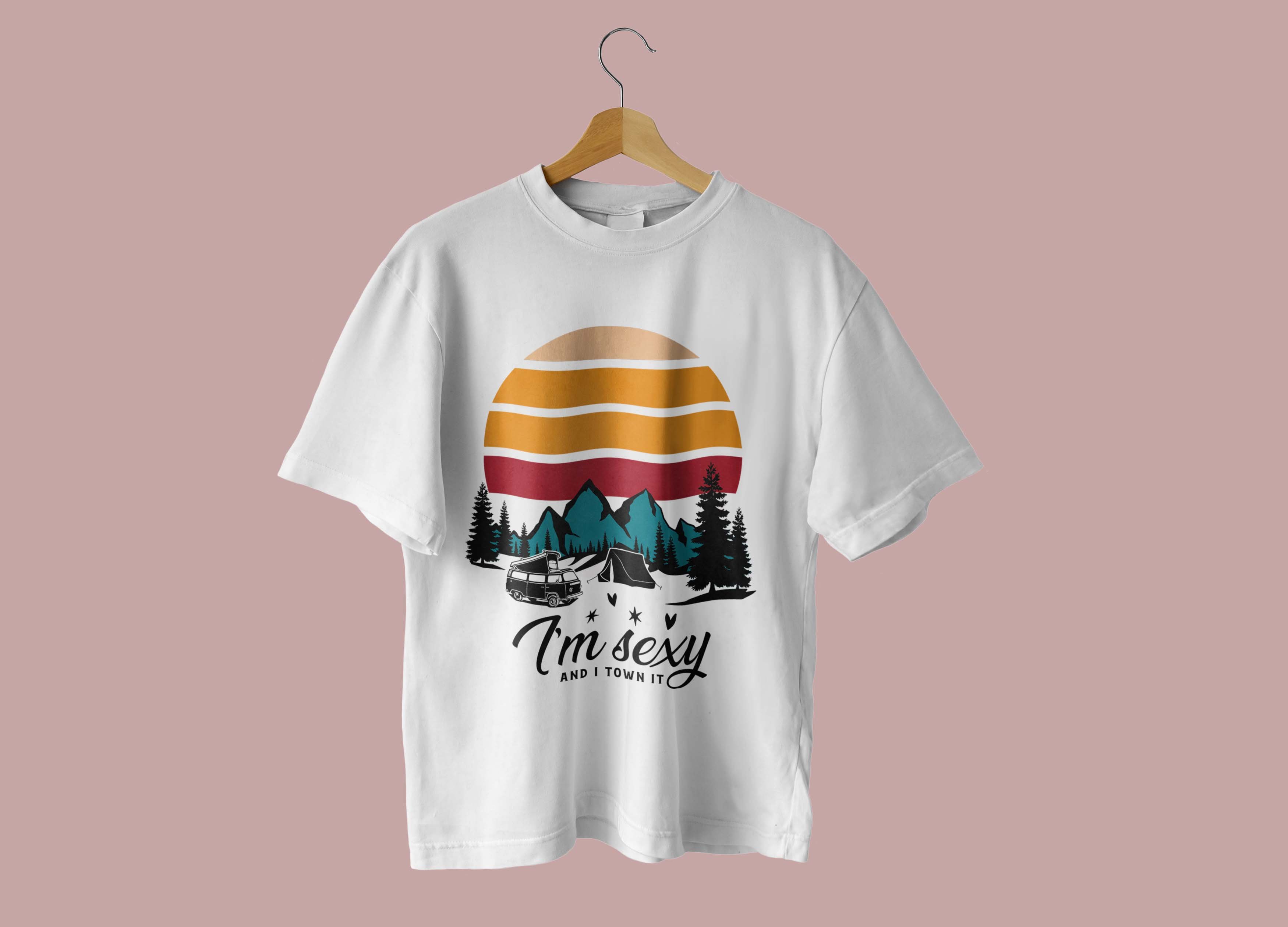Retro Sunset Camping Png Sublimation preview image.