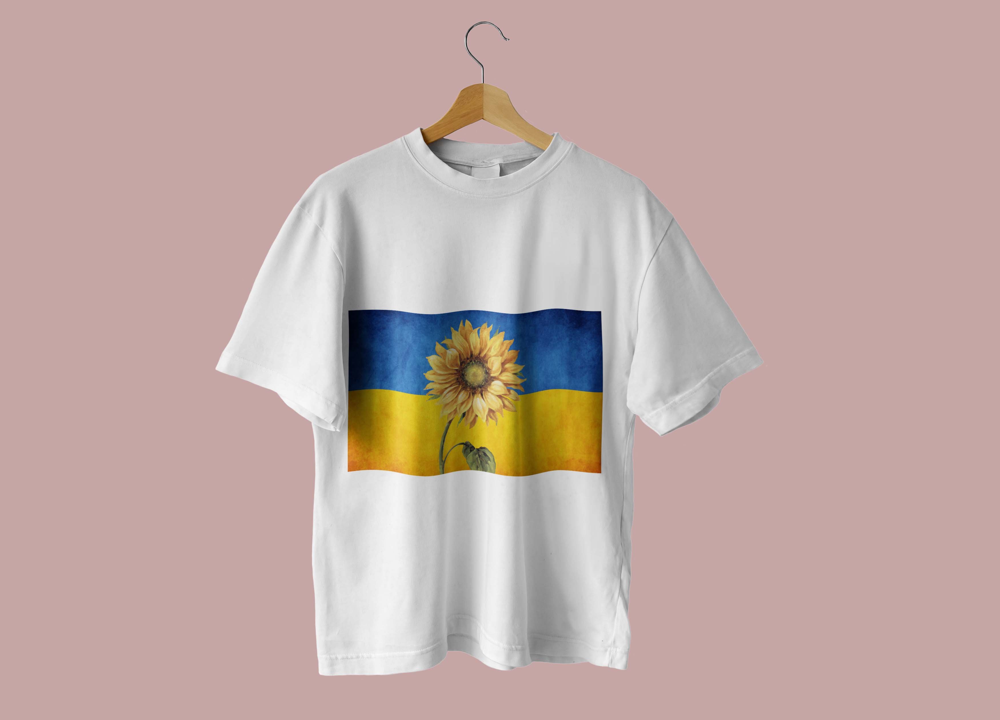 Sunflower On Ukraine Flag Png preview image.