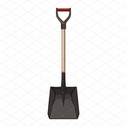 work shovel tool cartoon vector cover image.