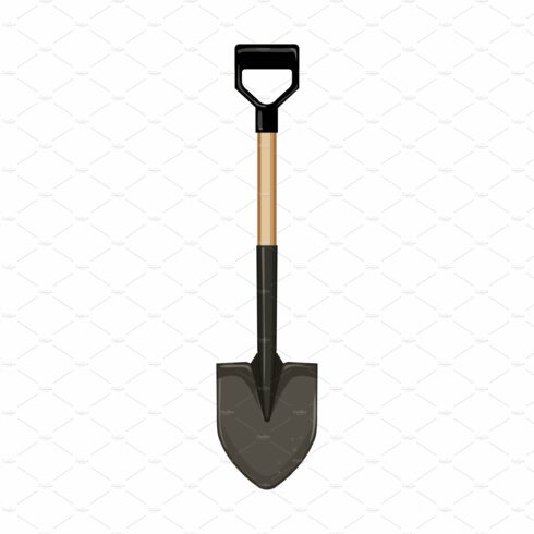 gardening shovel tool cartoon vector cover image.