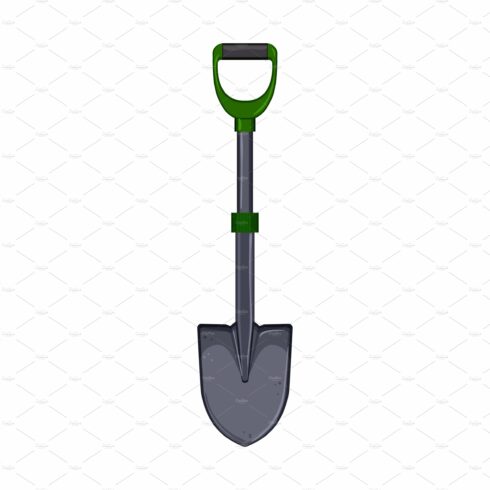 agriculture shovel tool cartoon cover image.