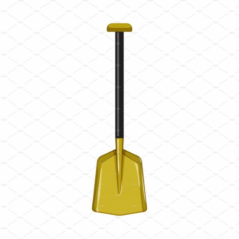 garden shovel tool cartoon vector cover image.