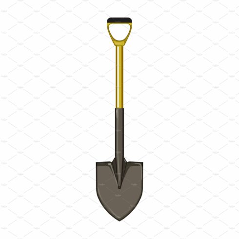 equipment shovel tool cartoon vector cover image.