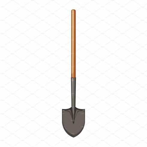 dig shovel tool cartoon vector cover image.