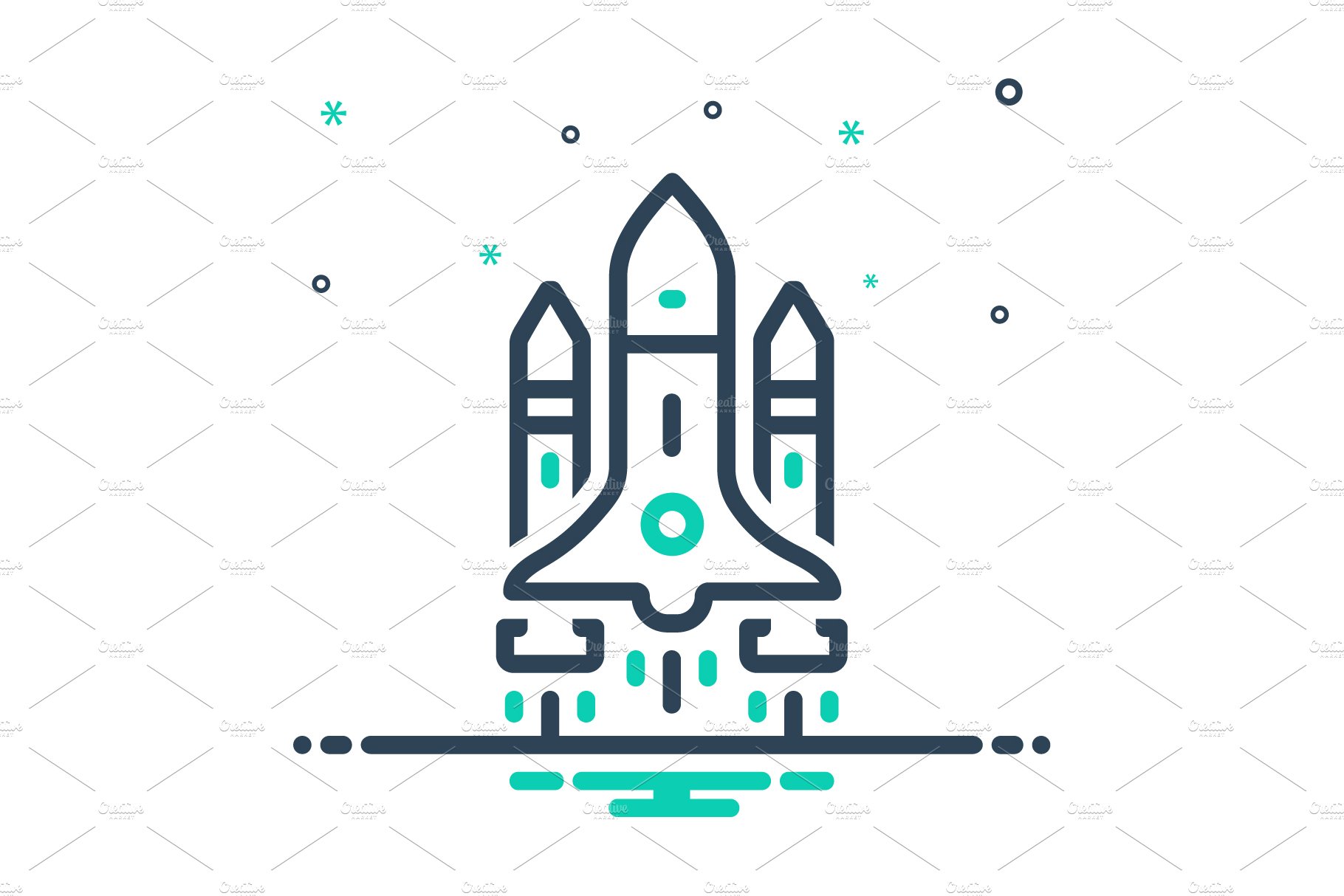 Shuttle rocket mix icon cover image.