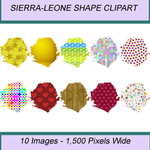 SIERRA-LEONE SHAPE CLIPART ICONS cover image.
