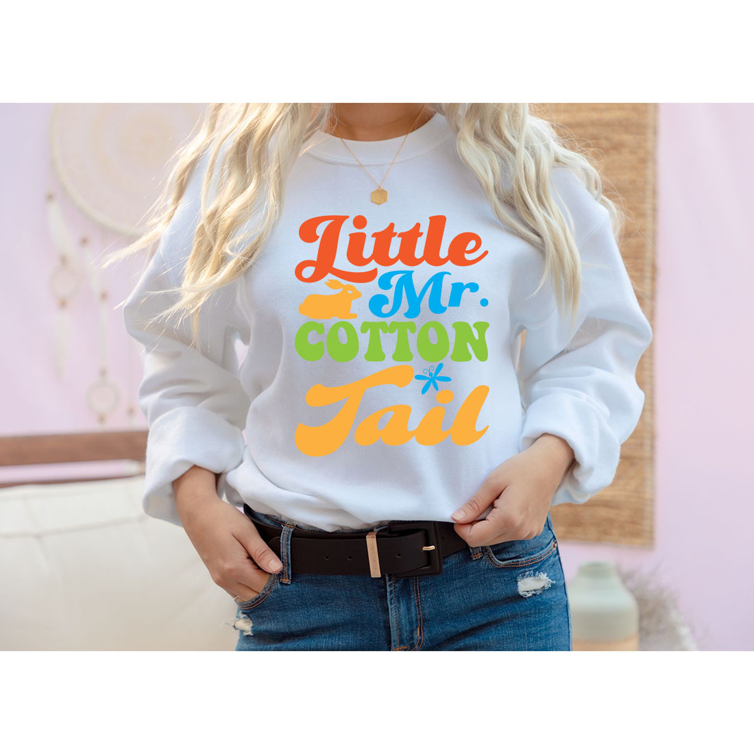 Little Miss Cotton Tail Retro T-Shirt Designs preview image.