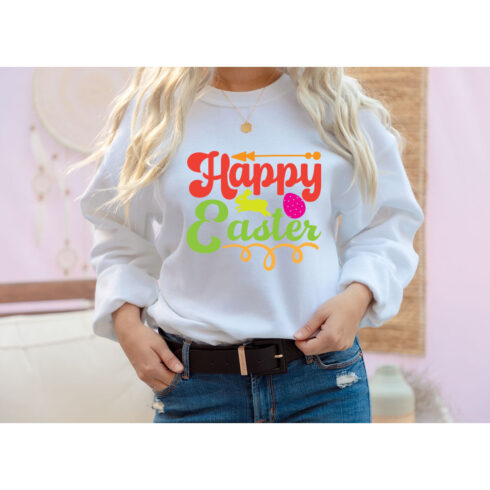 Happy Easter Retro T-Shirt Designs cover image.