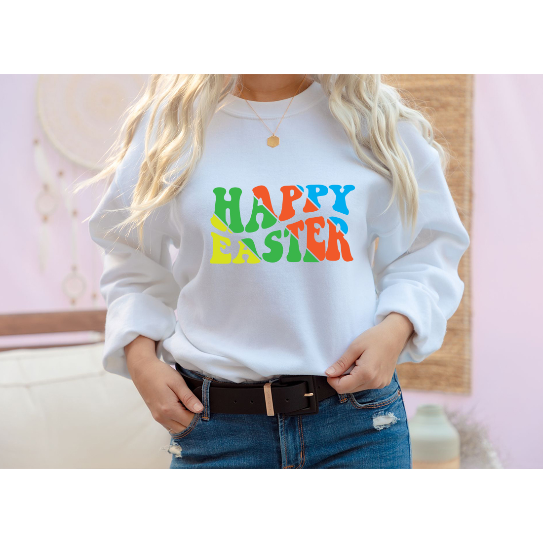 Happy Easter Retro T-Shirt Designs preview image.