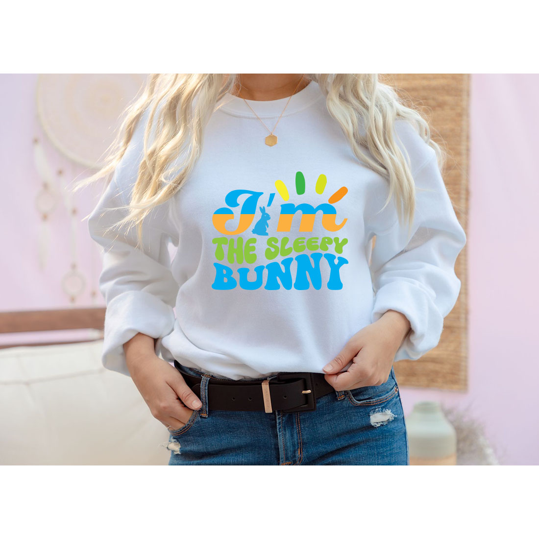 I'm the sleepy Bunny Retro T-Shirt Designs preview image.