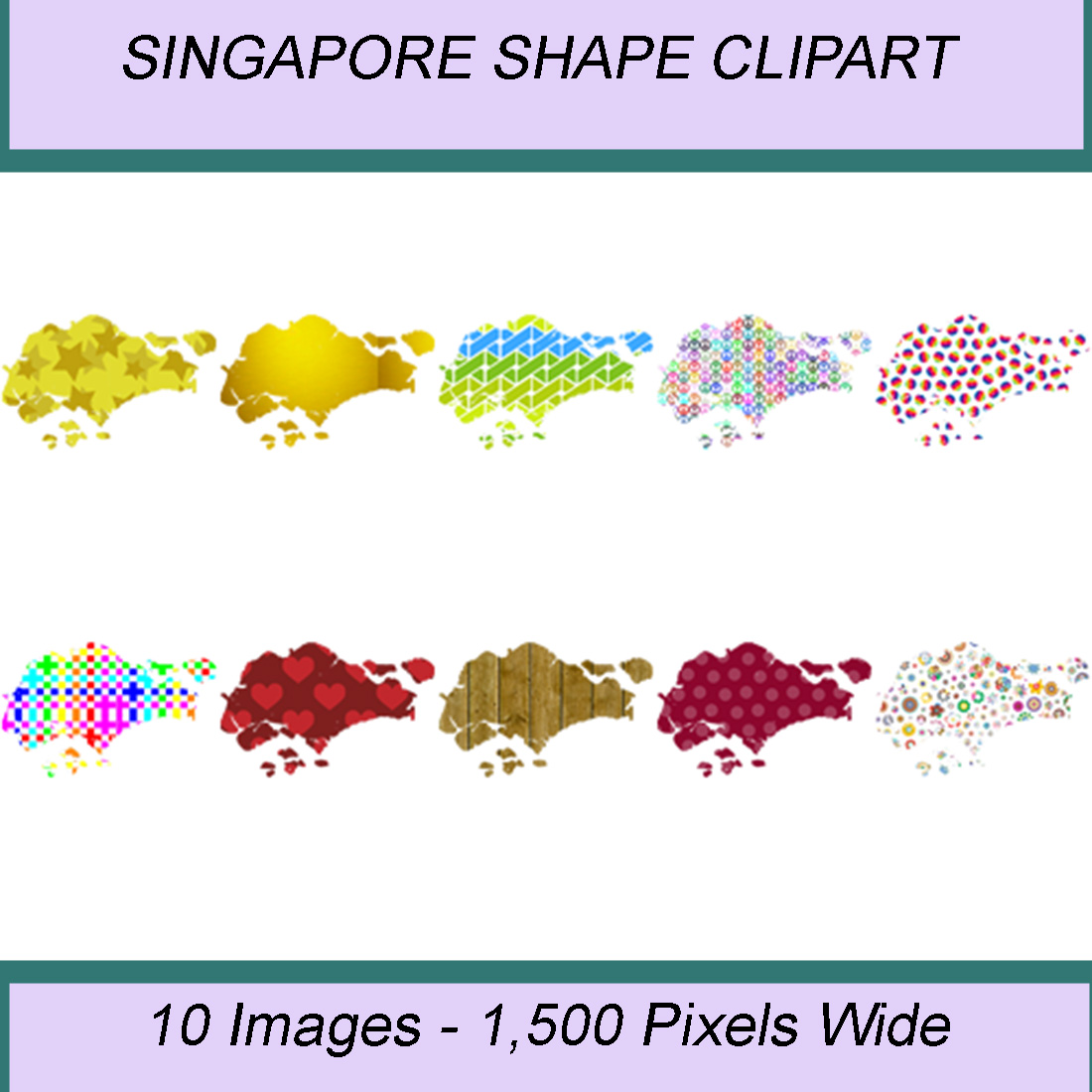 SINGAPORE SHAPE CLIPART ICONS cover image.